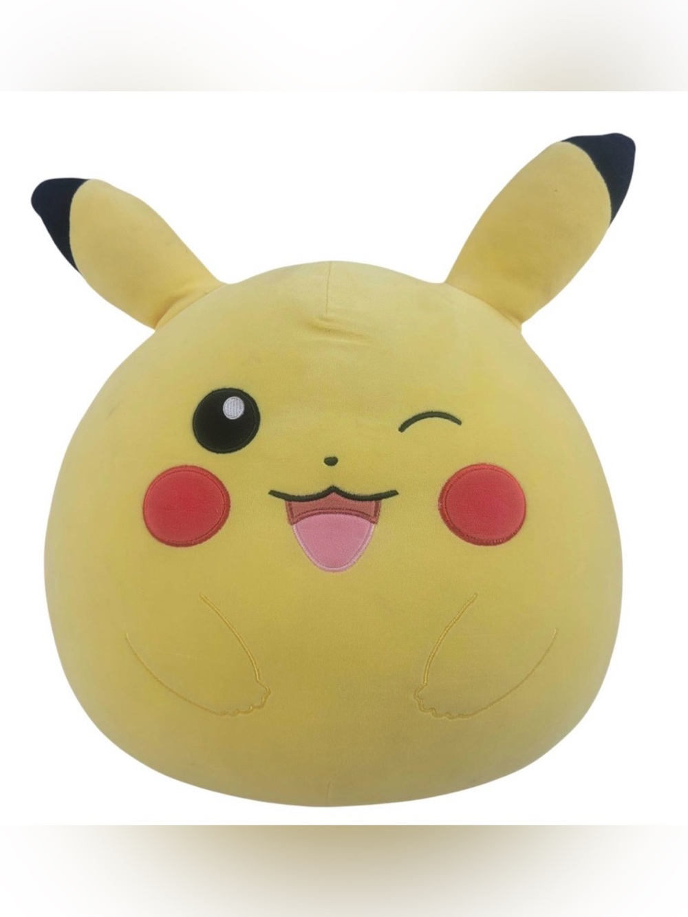 Pokemon Pikachu Plush Winking Face Soft Toy 16”